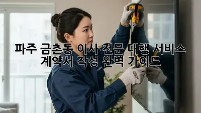 파주 금촌동 이사 전문 대행 서비스: 계약서 작성 완벽 가이드